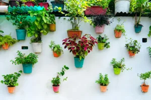 floral vertical garden